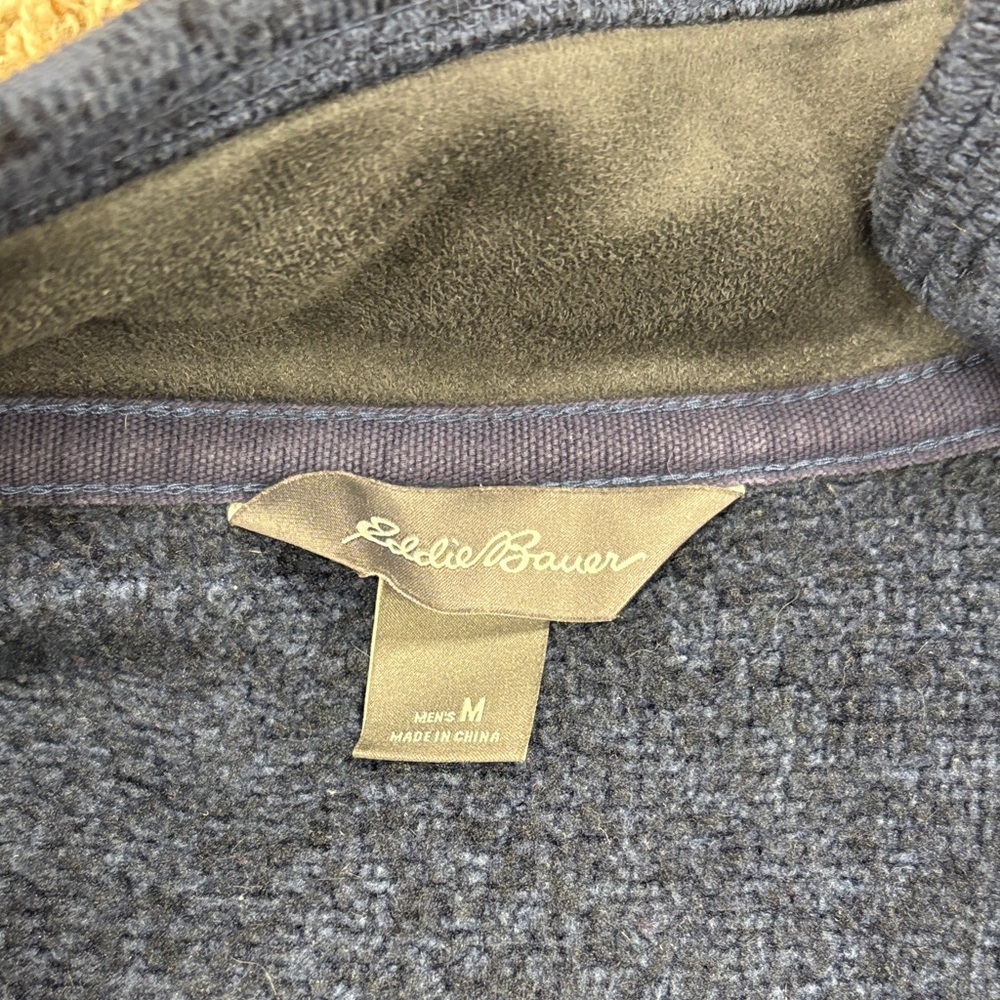 Eddie Bauer Men's 1/4 Quarter Zip Blue - Picture 4 of 4